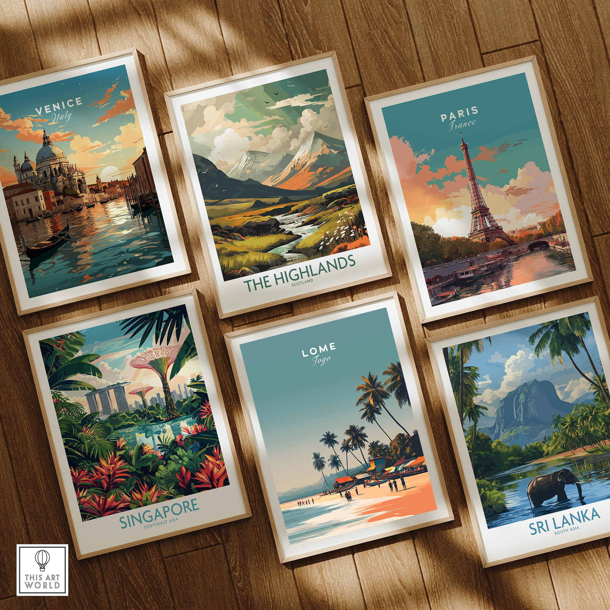 Lome Togo Poster Print Africa featuring vibrant tropical beach scene and coastal allure.