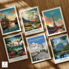 Mount Rushmore Print | National Memorial Wall Art showcased among travel destination prints.