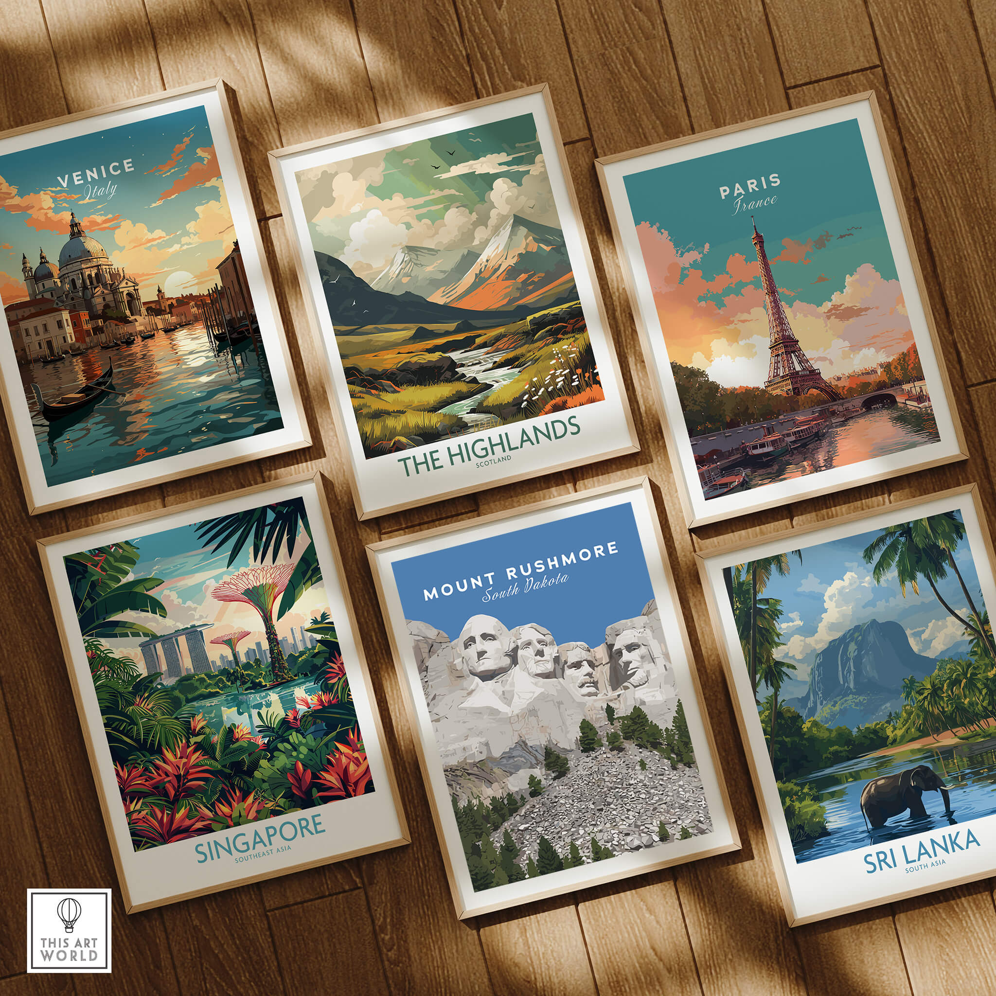 Mount Rushmore Print | National Memorial Wall Art showcased among travel destination prints.