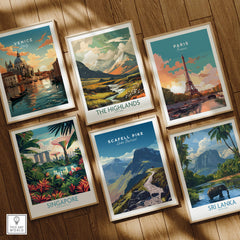 Scafell Pike Lake District Wall Art Print | English Mountain Peak Travel Poster among other travel prints.