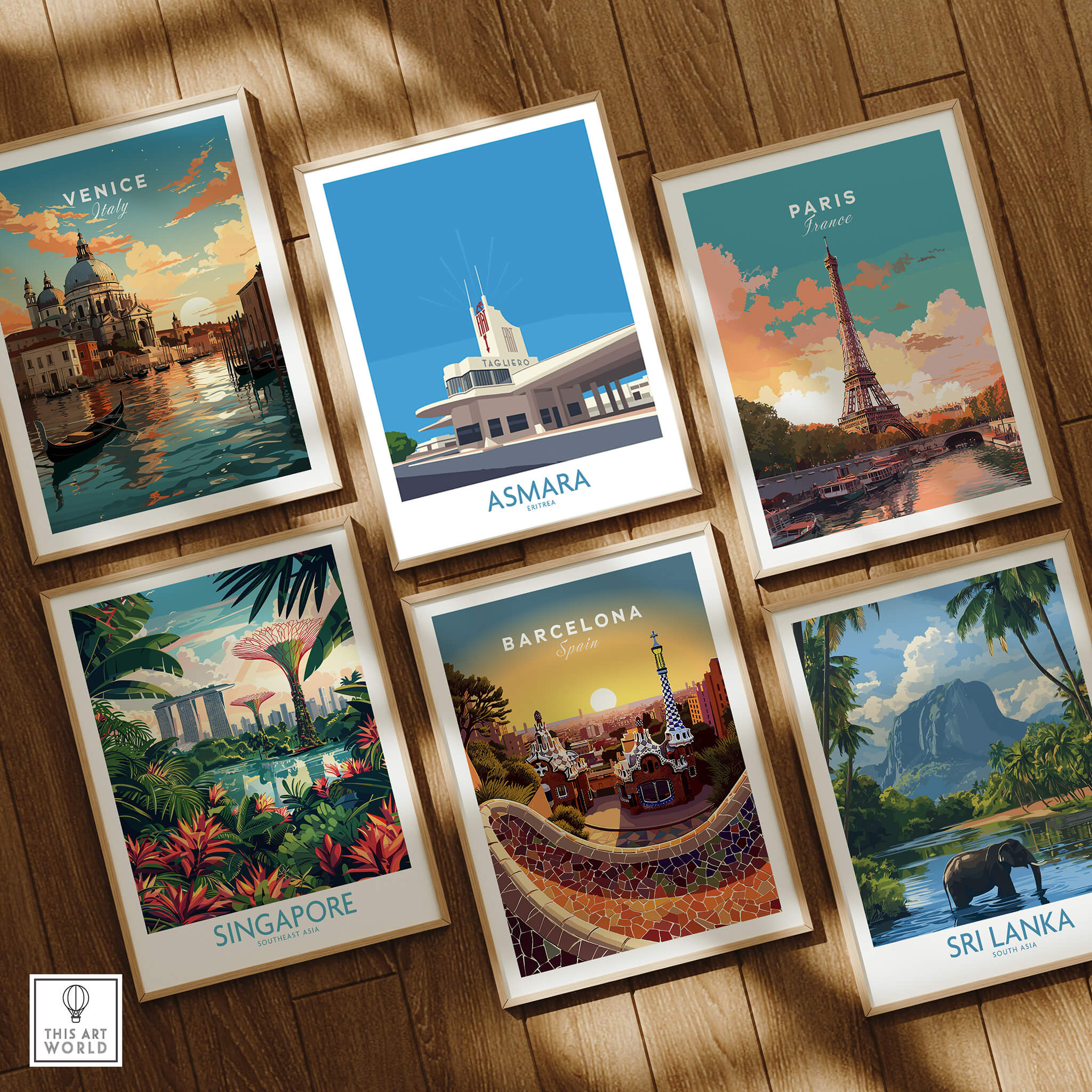 Asmara Eritrea Print – Fiat Tagliero Poster along with other travel art prints from various iconic locations.
