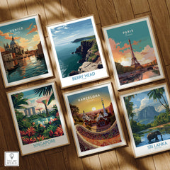 Berry Head Devon Wall Art – English Coast Print among other city prints like Venice, Paris, Barcelona, Singapore, and Sri Lanka.