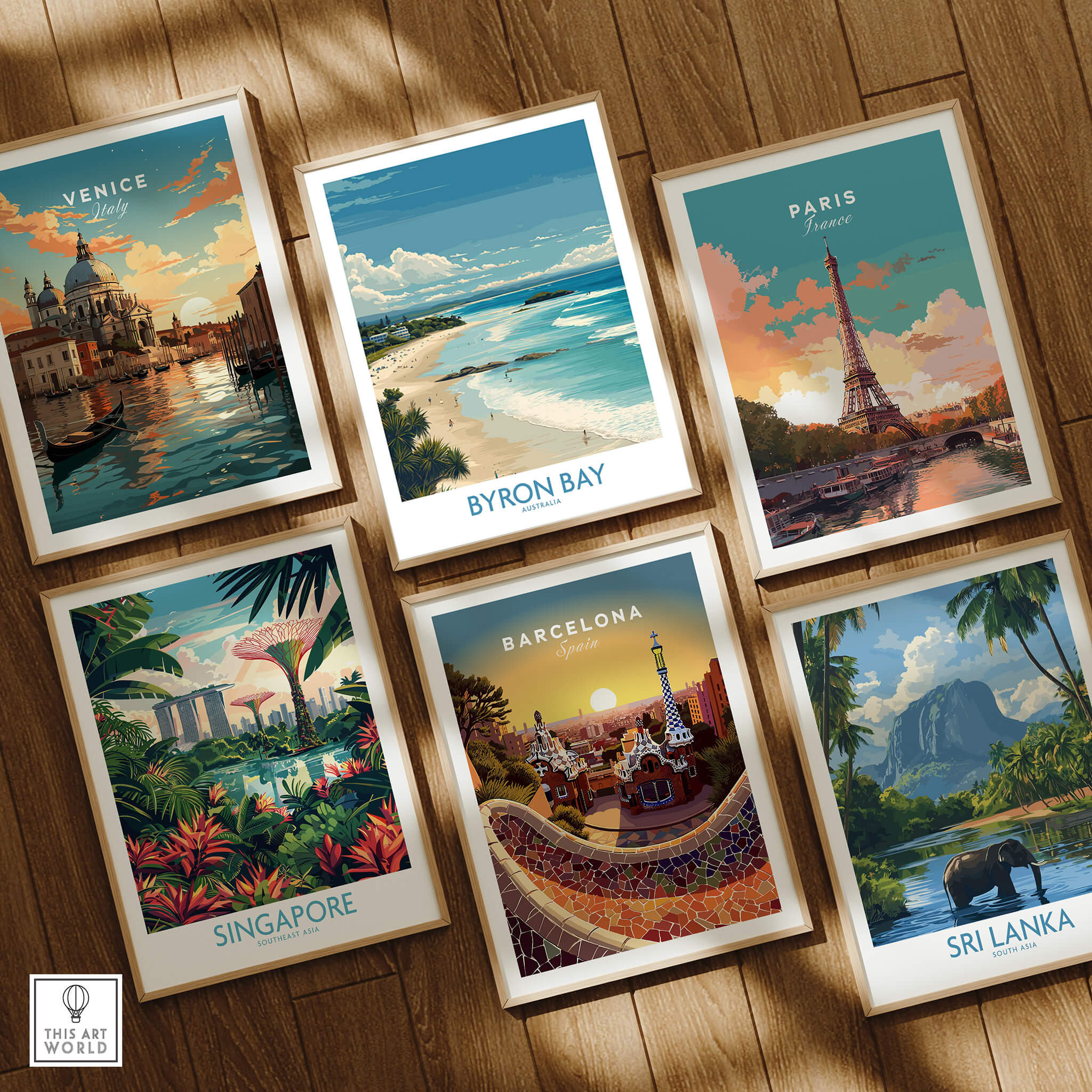 Byron Bay Wall Art Australia Travel Print featured among other iconic travel prints from around the world.