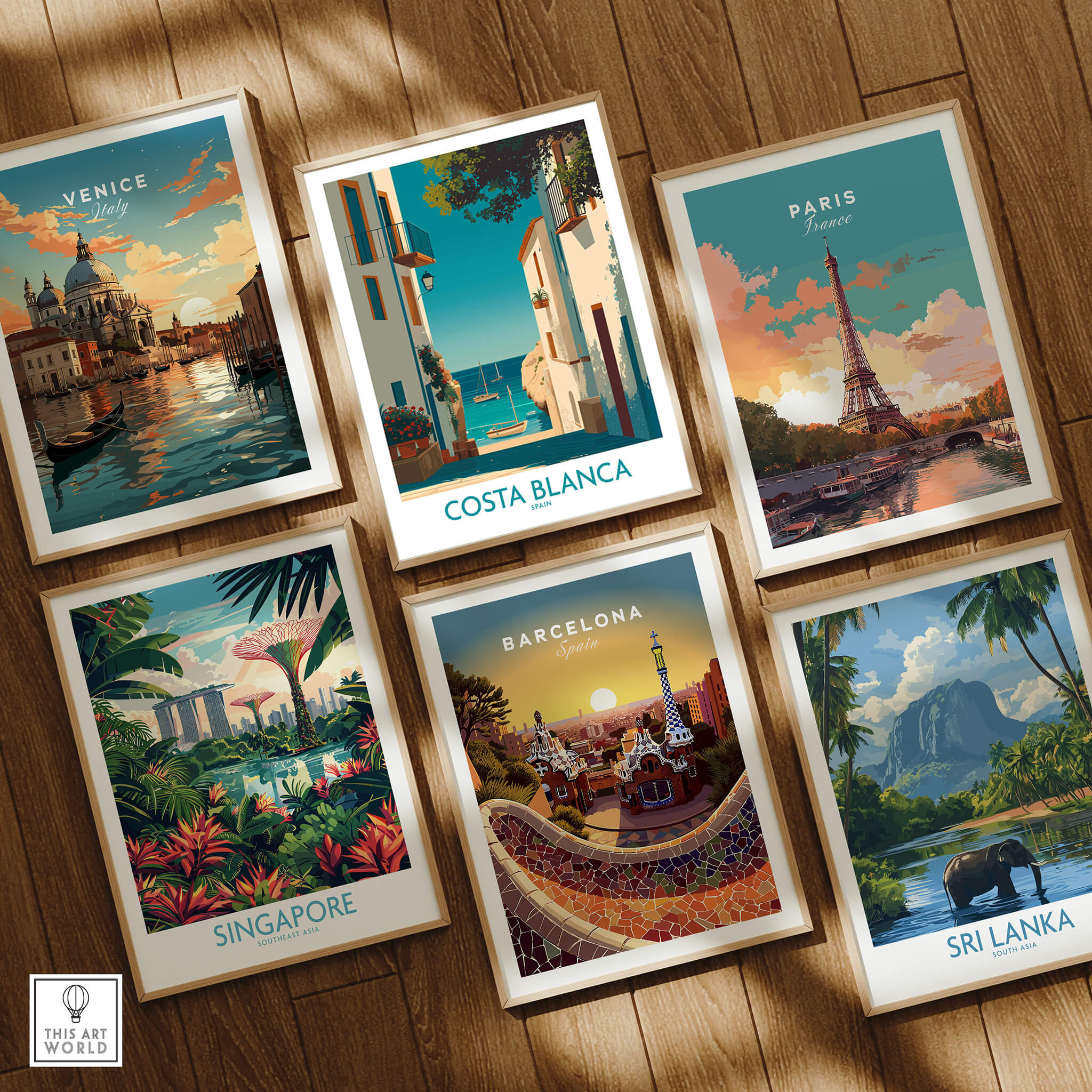 Costa Blanca Spain Wall Art Print - Spanish Village Artwork alongside other scenic travel prints from around the world.