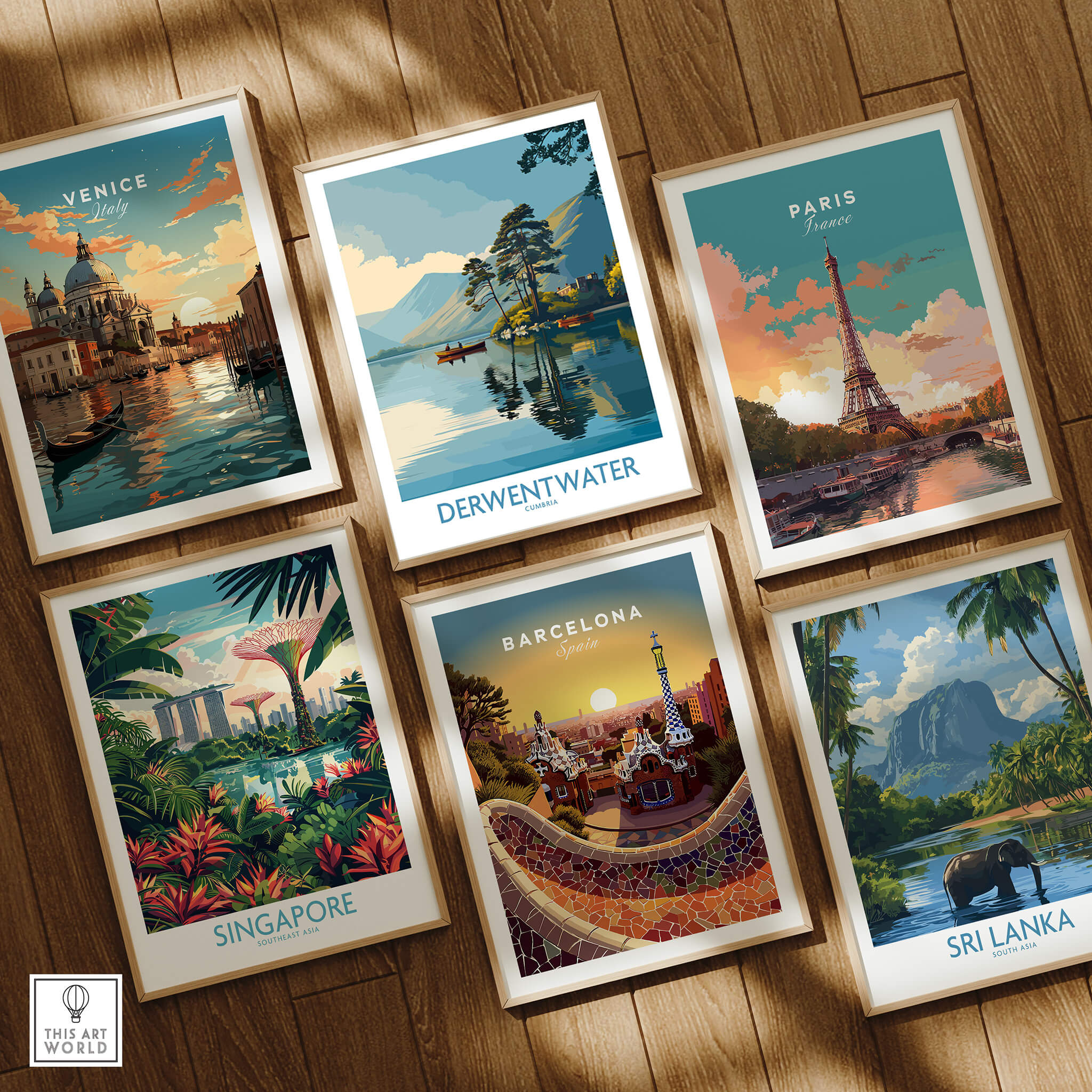 Derwentwater Cumbria Wall Art – Canvas Print showcasing iconic travel destinations in a vibrant gallery display.