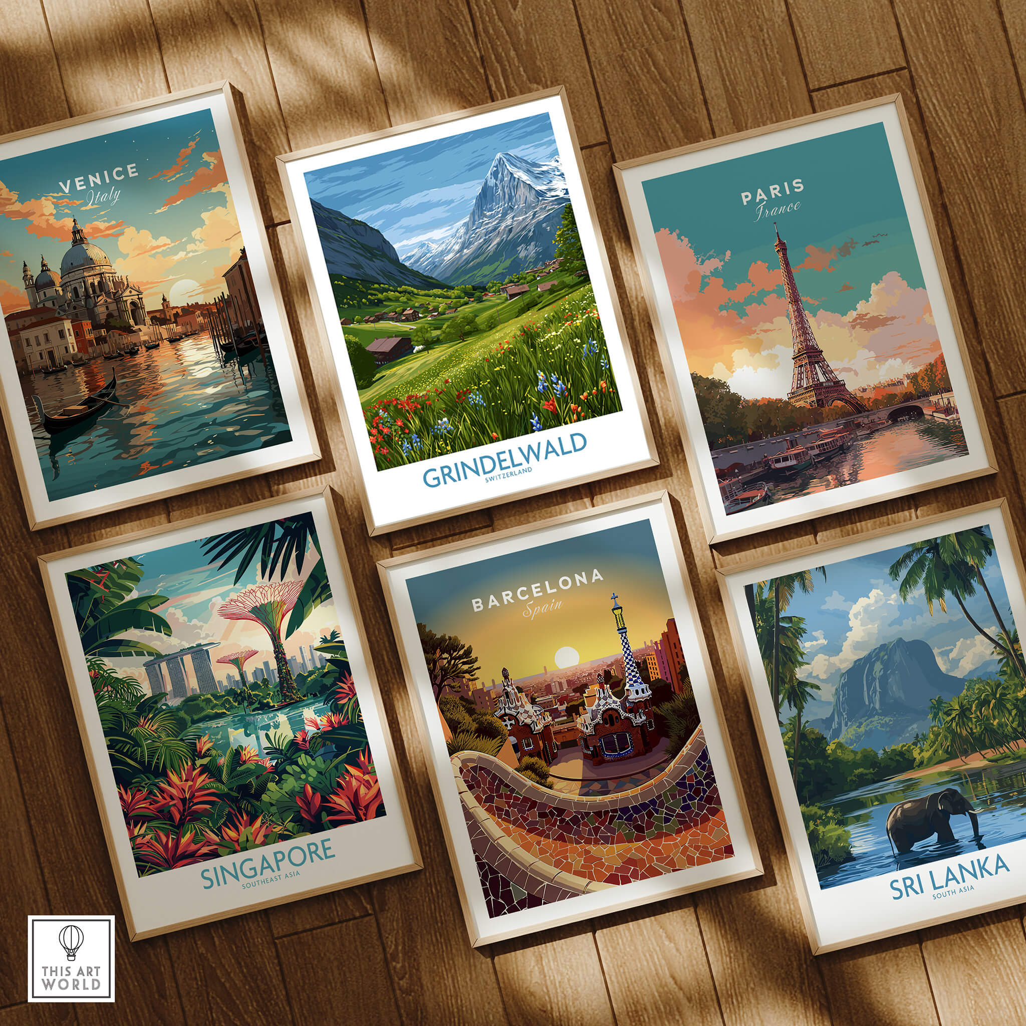 Grindelwald Switzerland Posters | Lush Green Mountain Valley Canvas Print featuring beautiful travel destinations.