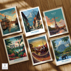 Gruyères Switzerland Poster | Historic European Town Architecture Canvas Print among other travel posters.