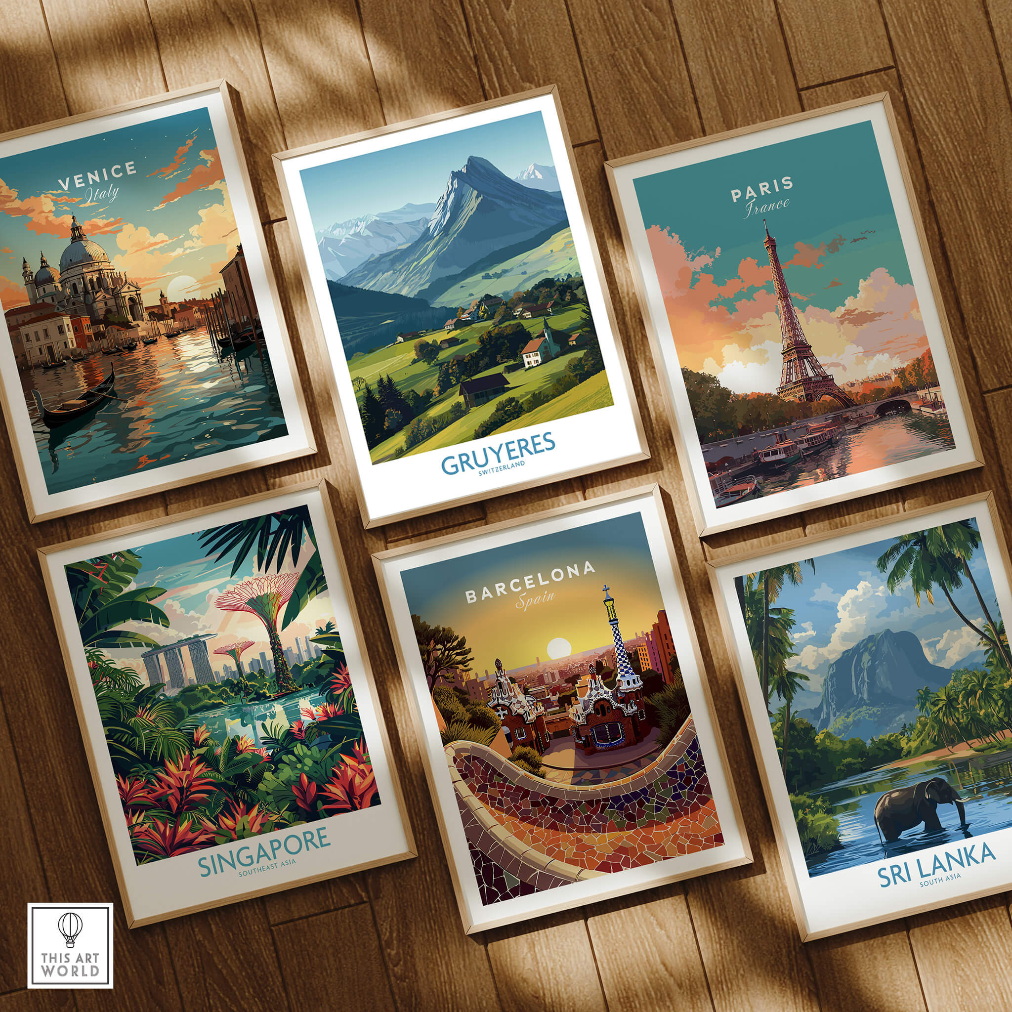 Gruyères Switzerland Canvas Print | Charming Swiss Countryside Scenery Poster in a collection of travel art prints