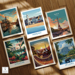 Herne Bay Kent Canvas Print Poster featuring coastal views and iconic pier among travel art prints.