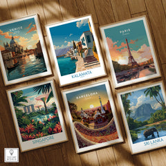 Kalamata Greece Poster | Greek Coastal Canvas Print among other travel art prints, showcasing scenic landscapes.