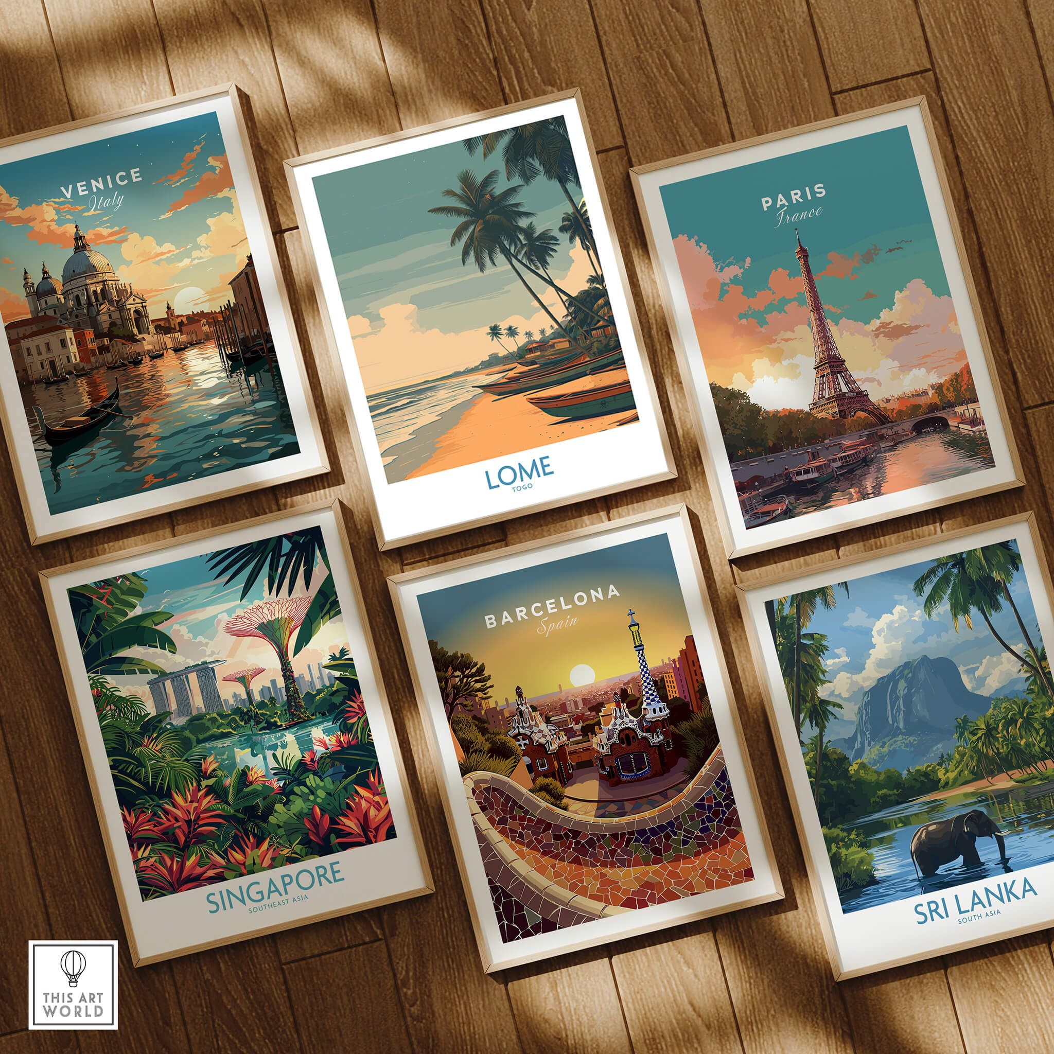 Lomé Togo Canvas Print | Palm Trees & Ocean View Poster among other travel-themed prints.