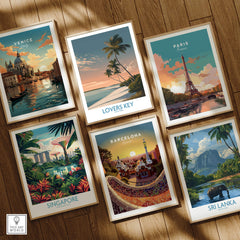 Lovers Key Canvas Print | Florida Gulf Coast Beach Poster alongside other global travel poster art.