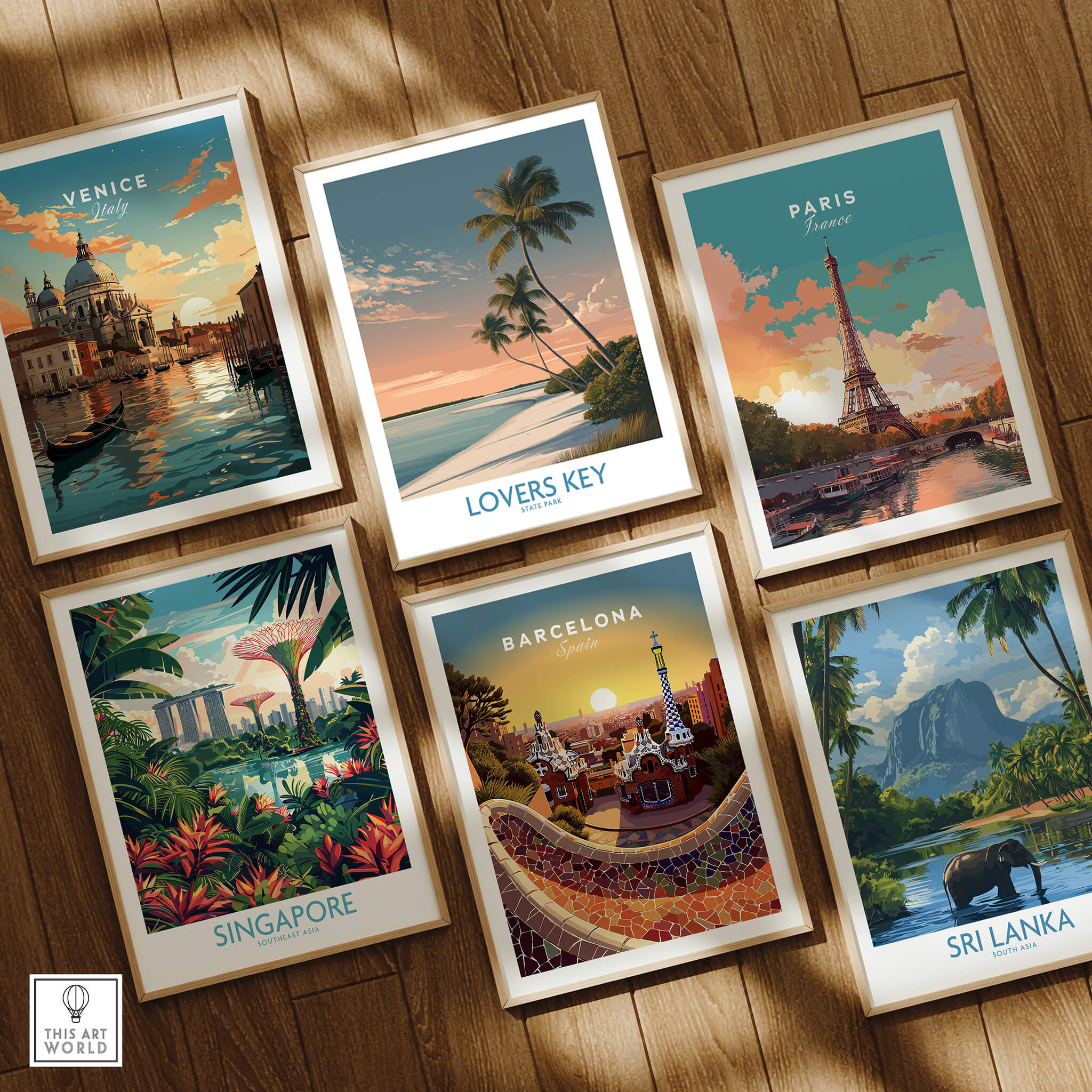 Lovers Key Canvas Print | Florida Gulf Coast Beach Poster alongside other global travel poster art.