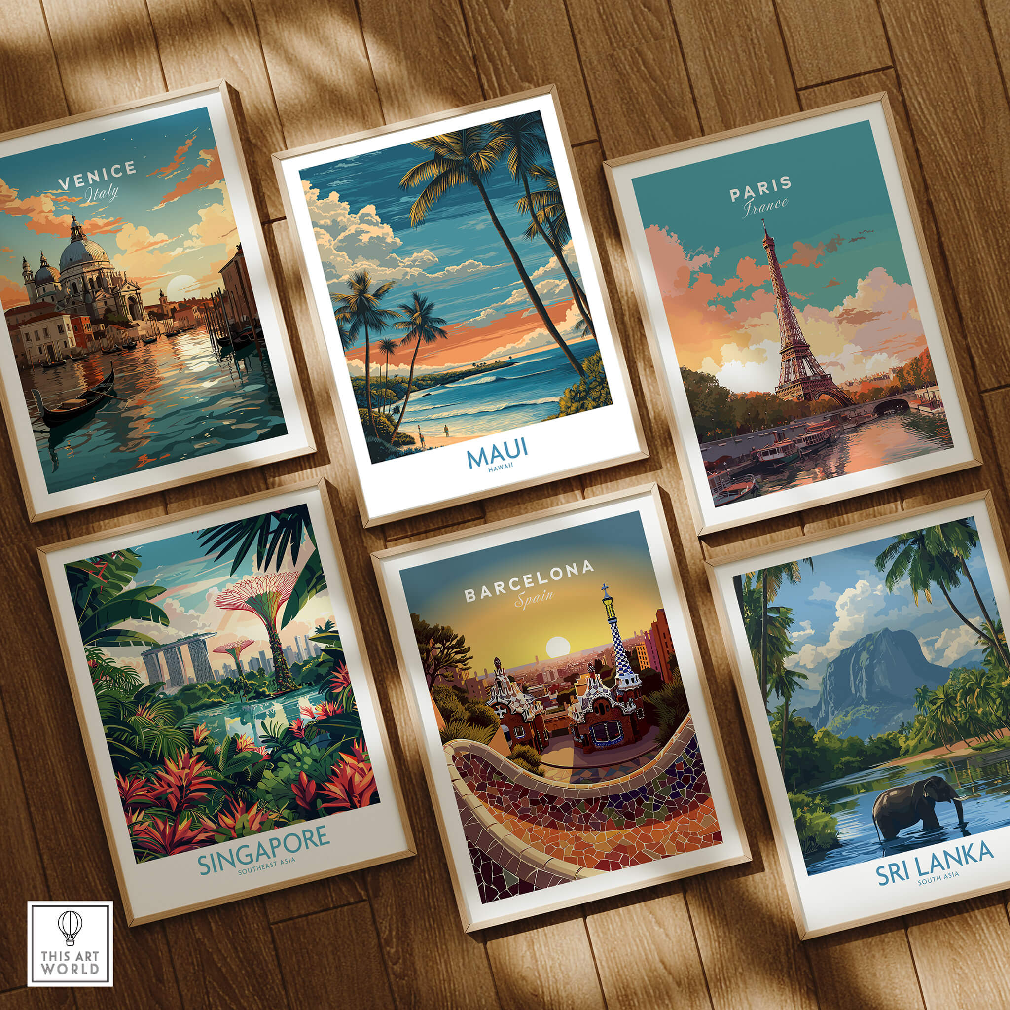 Maui Hawaii Poster | Tropical Twilight Shoreline Canvas Print showcased among global travel art prints.