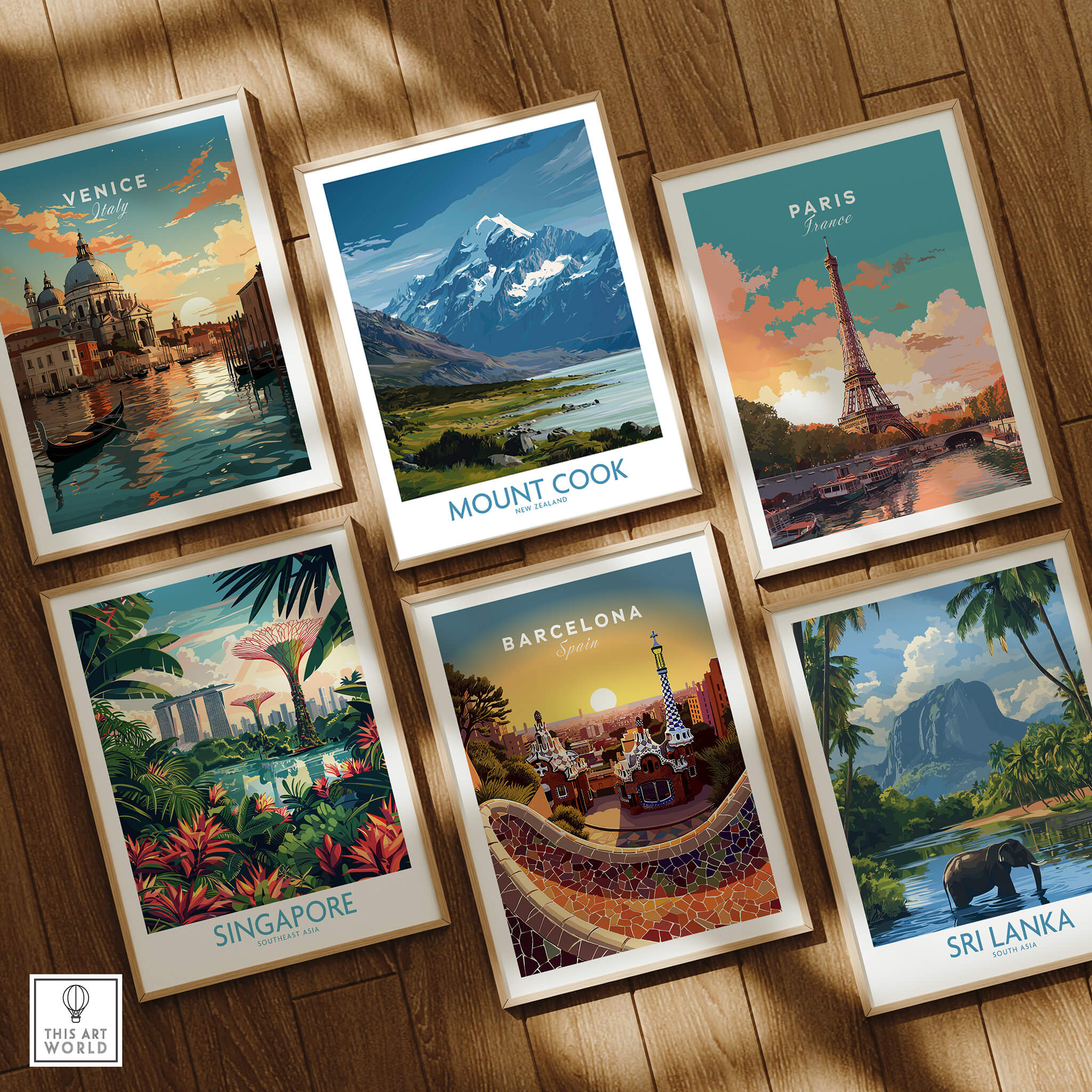Mount Cook New Zealand Poster | Southern Alps Mountain Canvas Print featured among travel artwork from various locations.