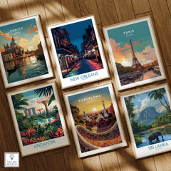 New Orleans Canvas Print | French Quarter Cityscape Poster featured among travel posters of Venice, Paris, Singapore, Barcelona, and Sri Lanka.