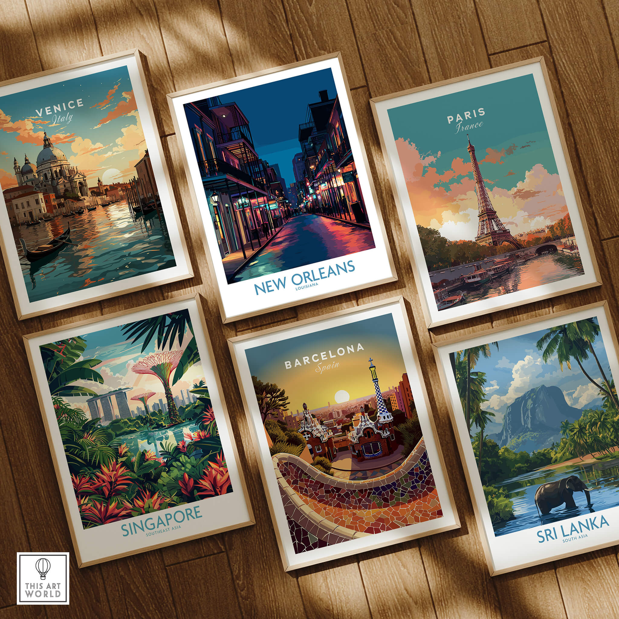 New Orleans Canvas Print | French Quarter Cityscape Poster featured among travel posters of Venice, Paris, Singapore, Barcelona, and Sri Lanka.
