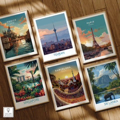 Tehran Iran Canvas Print | Evening City Landscape Poster featuring stunning city landscapes from around the world.