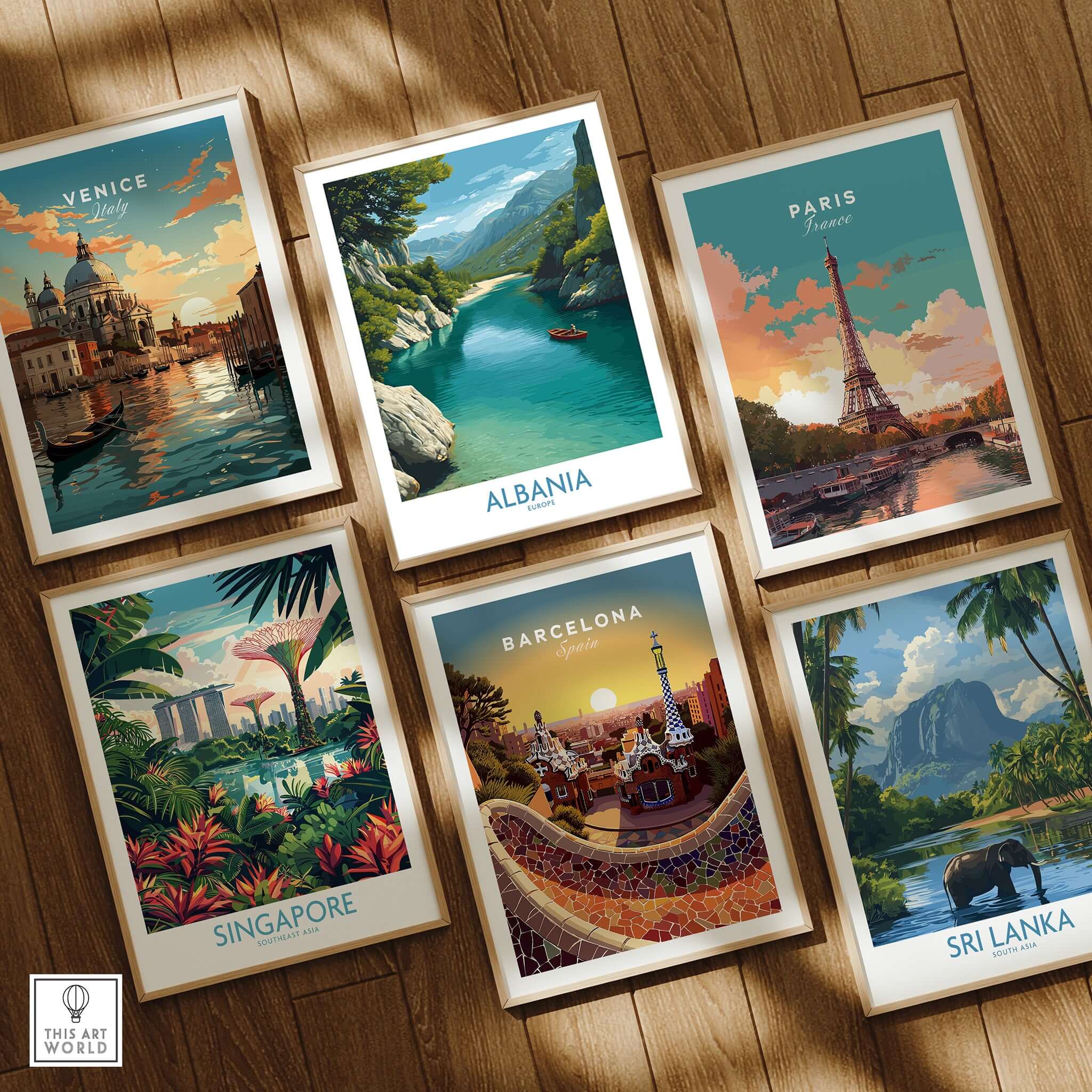 Albania Canvas Print | Framed and Unframed Travel Wall Decor featuring scenic landscapes and vibrant colors.