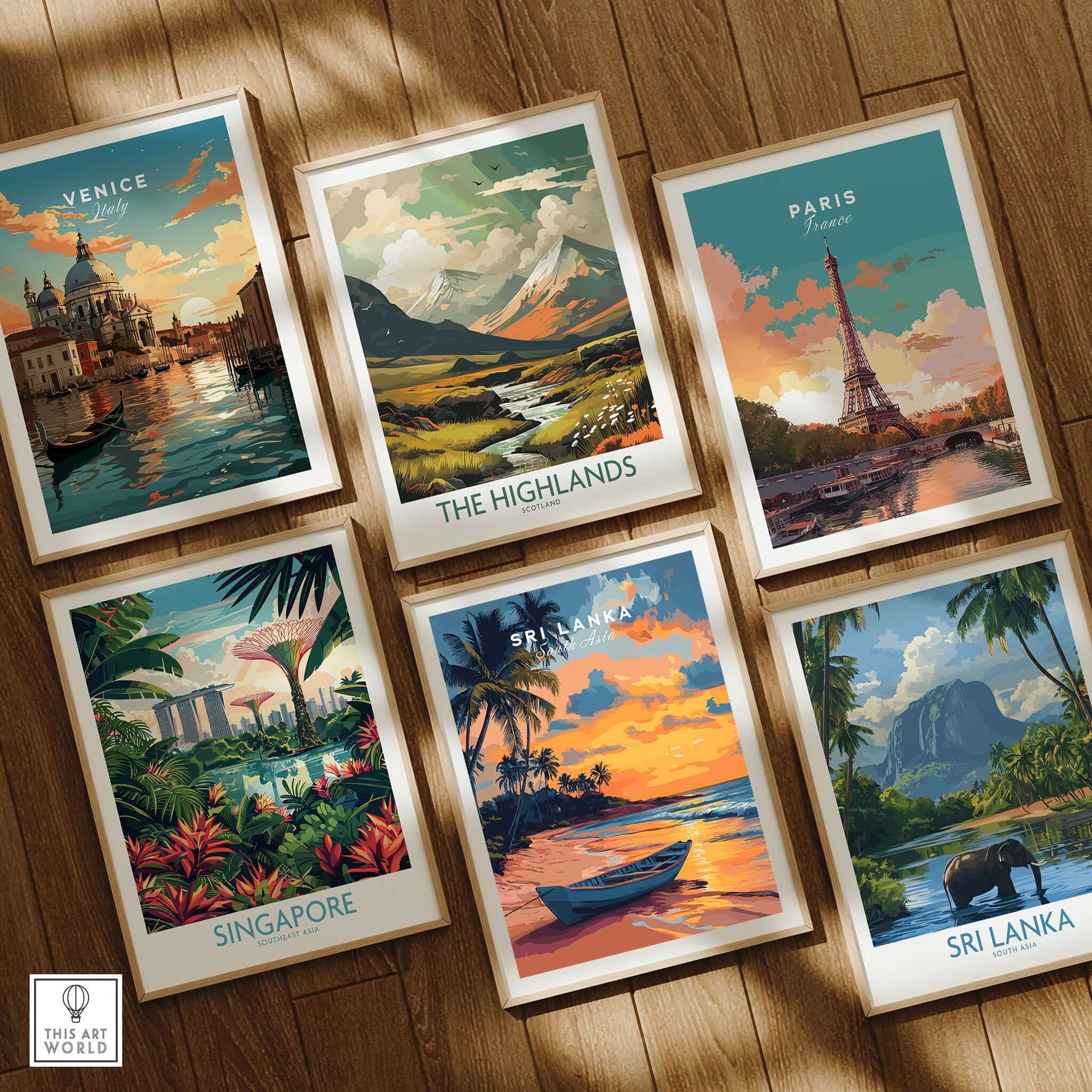 Sri Lanka Sunset Art - Tropical Beach Poster, South Asia Travel Print displayed among travel posters.