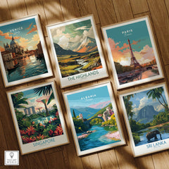 Albania Canvas Print | European Travel Wall Decor featuring colorful landscapes and cultural highlights.