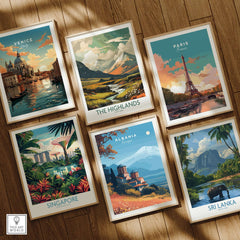 Albania Canvas Print | Framed and Unframed Travel Wall Decor featuring scenic artwork of Albania's landscapes.