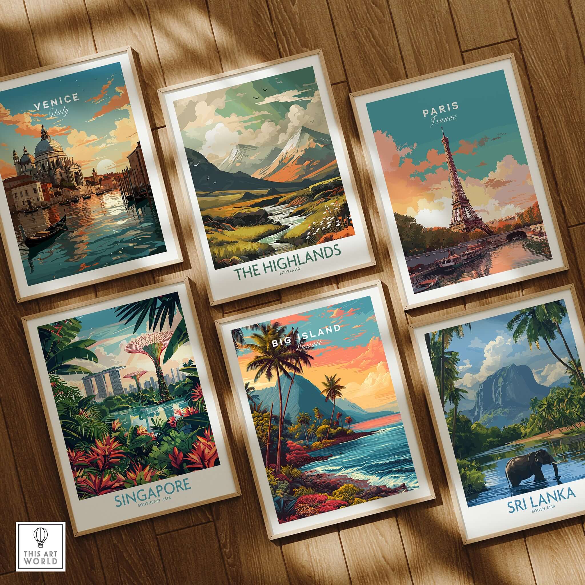 Big Island Hawaii Kona Coast Canvas Art Print | Vibrant Hawaiian Wall Art featuring vibrant travel prints.