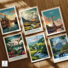 Nidderdale Stone Farmhouse and Stream Canvas Print | English Country Wall Decor in a collection of travel posters.