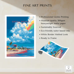 Cocoa Beach Lifeguard Stand Print - Florida Beach Wall Art fine art print specifications: giclee printing on 200gsm museum quality matte paper, ready to frame