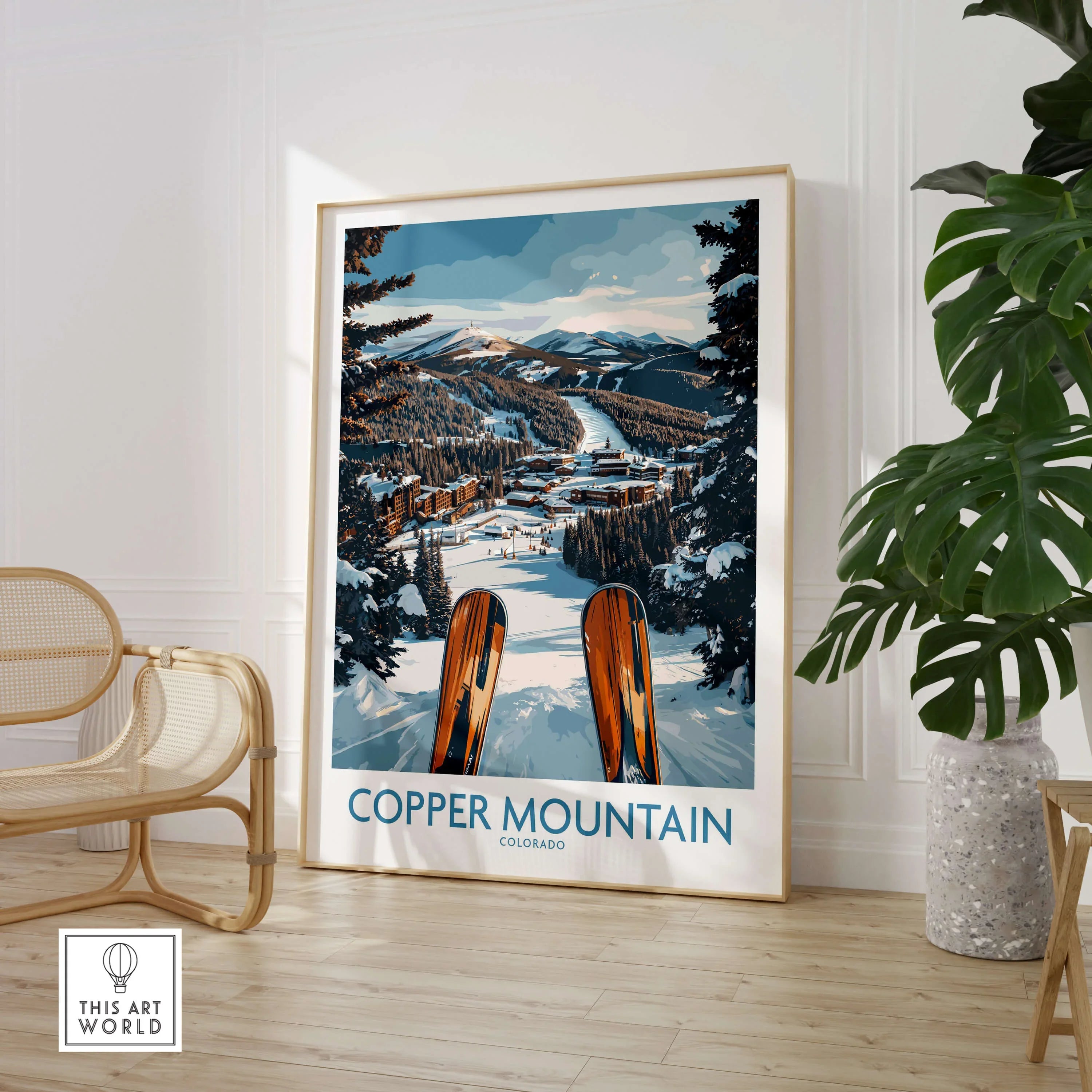 Copper Mountain Colorado Wall Art – Ski Resort Print – This Art World