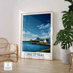 Isle of Islay Scotland Canvas Print | Scottish Hebrides Poster featuring a vibrant landscape and coastal view.
