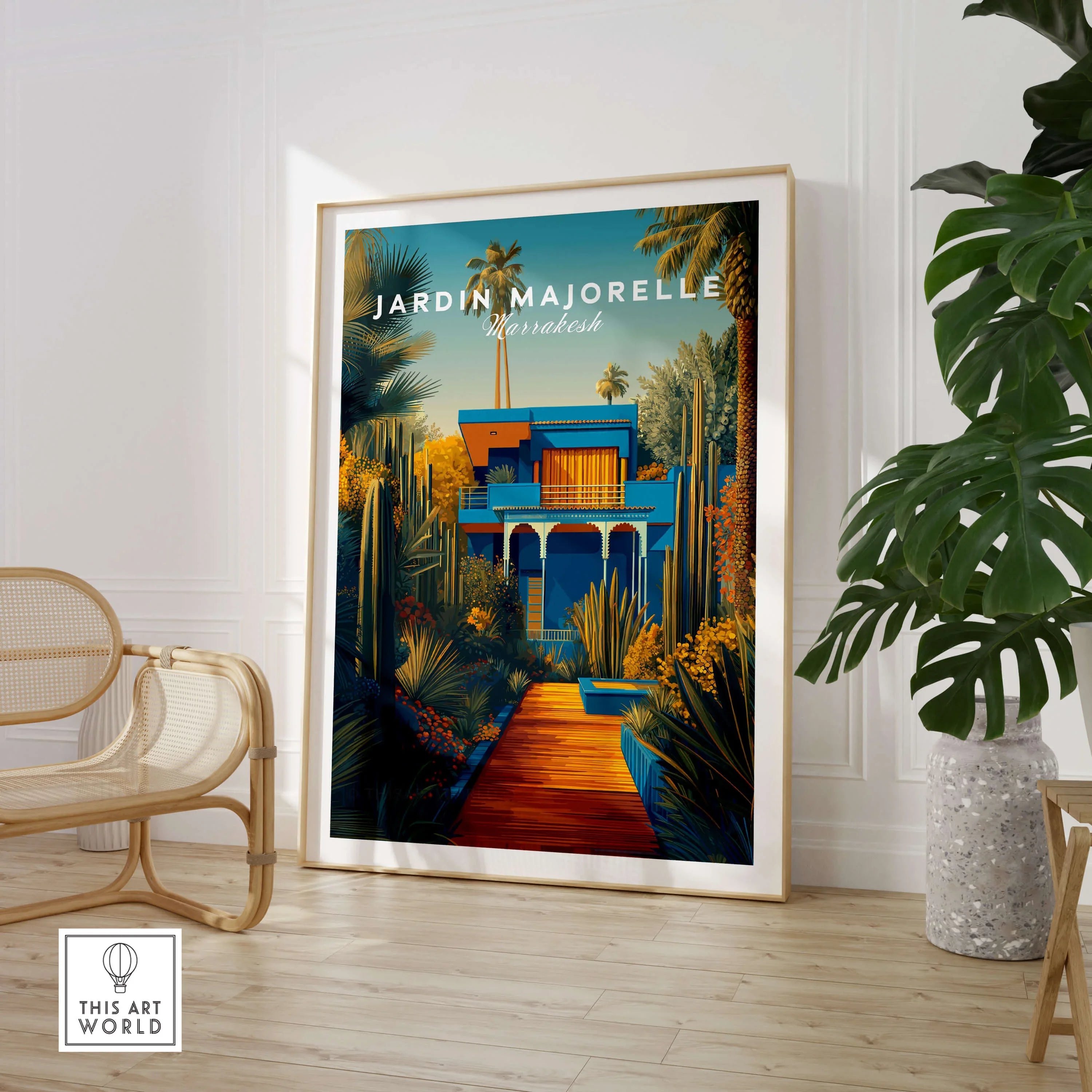 Jardim Majorelle Wall Art - Moroccan Blue Garden – This Art World