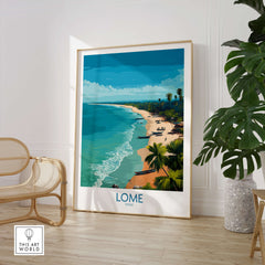 Lomé Togo Poster | West African Coastline Canvas Print showcasing stunning beach and ocean view.