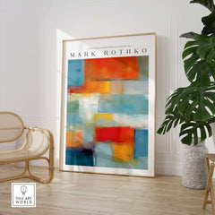Rothko Canvas Color Abstraction Painting | Modern Abstract Wall Art displayed in a stylish interior setting.