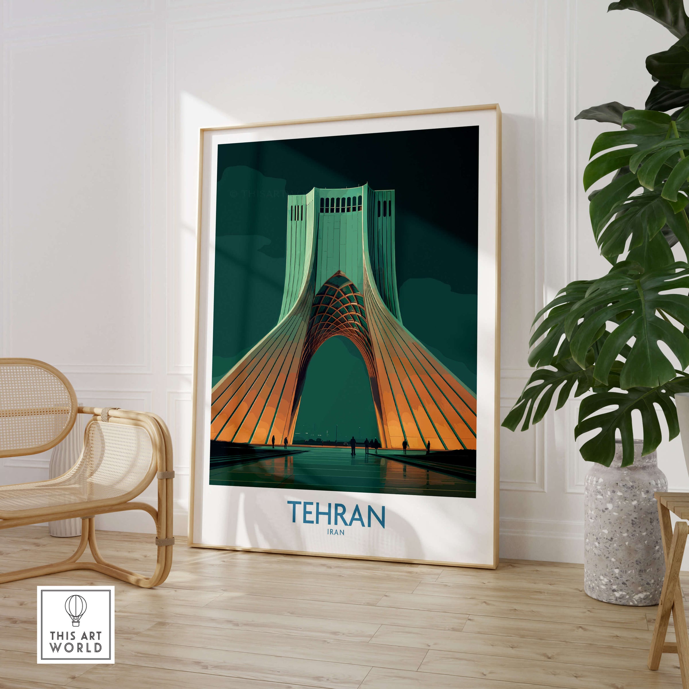 Tehran Iran Canvas Print | Iconic Persian Monument Cityscape Poster