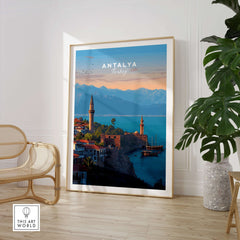 Antalya Canvas Print | Turkish Architecture Wall Decor showcasing Antalya's stunning coastal views and historic landmarks.