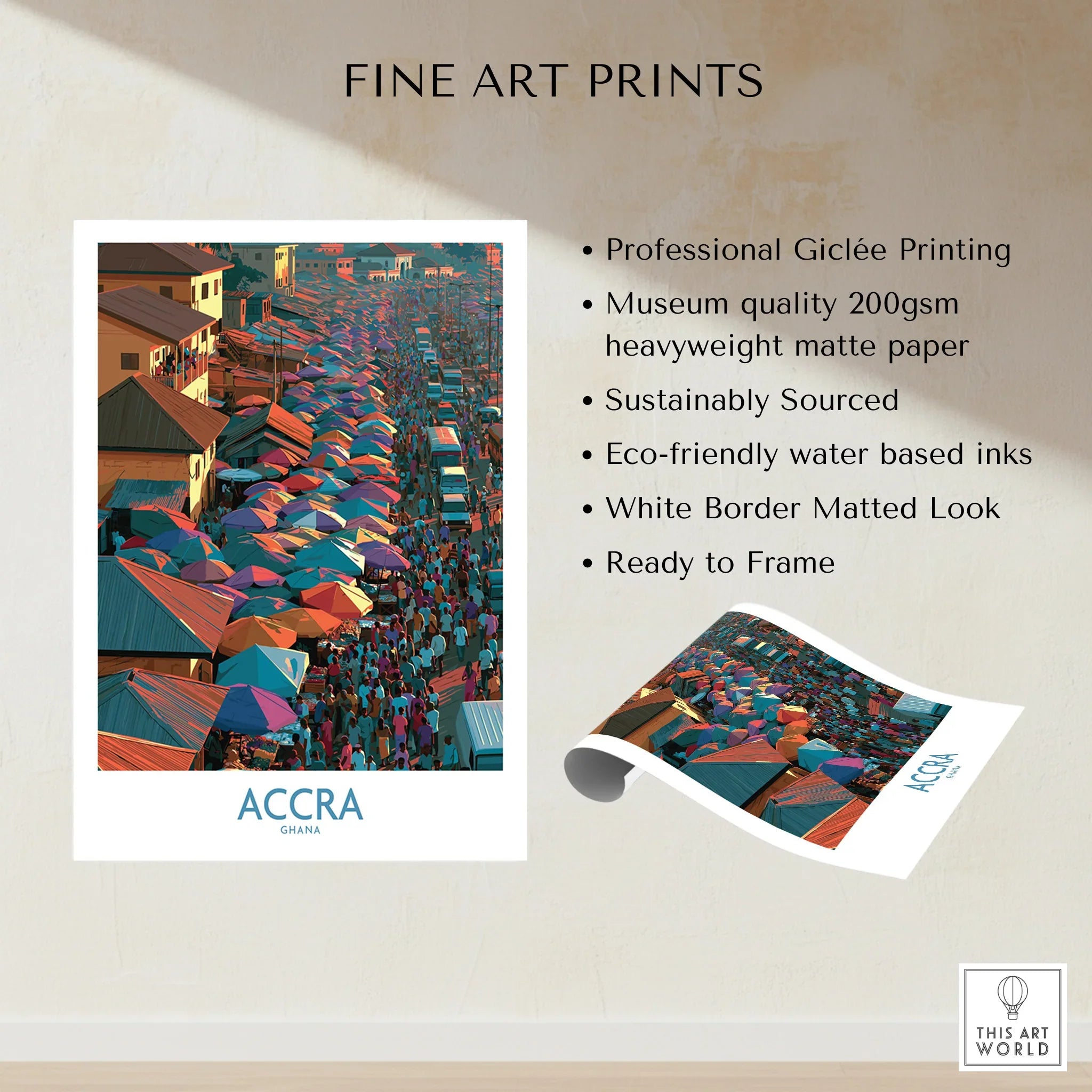Accra Ghana fine art print unframed quality details