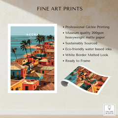 Accra Ghana coastal village fine art print unframed quality details