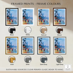 Accra Ghana Beach Promenade Travel Poster — framed print colour options