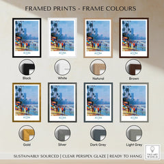 Accra Ghana Beach Walk Wall Art — framed print colour options