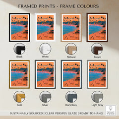 Accra Ghana Beach Sunset Travel Poster — framed print colour options