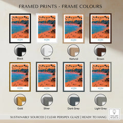 Accra Ghana Sunset Bay Wall Art — framed print colour options