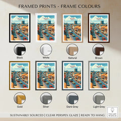 Accra Ghana City Avenue Travel Poster — framed print colour options