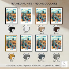 Accra Ghana Street Scene Wall Art — framed print colour options