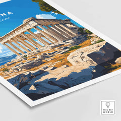 Aegina Print Greece showcasing the beautiful architecture and landscape of Aegina, Greece.