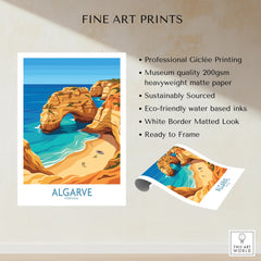 Algarve Portugal Praia da Marinha Wall Art — fine art print unframed quality details