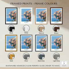 Algarve Portugal Seaside Cliffs Wall Art — framed print colour options