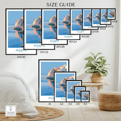 Algarve Portugal Seaside Cliffs Wall Art — wall art poster size guide thisartworld