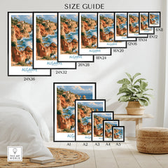 Algarve Portugal Benagil Cave Wall Art — wall art poster size guide thisartworld