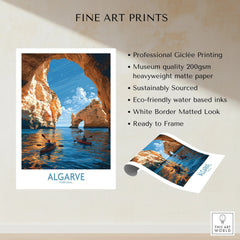 Algarve Portugal Sea Arch Wall Art — fine art print unframed quality details